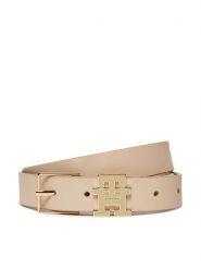Tommy Hilfiger Pasek Damski Th Monogram 2.5 AW0AW15763 Biały. Białe paski damskie Tommy Hilfiger, bez wzorów, ze skóry. Za 269.99 zł.