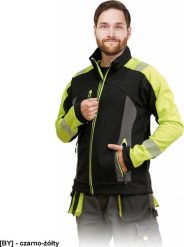 Reis LH-SHELLVIS - Kurtka ochronna z materiału SOFTSHELL, męska 5XL. Brązowe kurtki męskie Reis, m, bez wzorów, z softshellu, bez kaptura. Za 203.54 zł.