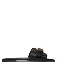 JENNY Klapki RS24SS03-160 Czarny. Czarne klapki damskie Jenny, bez wzorów, z materiału, bez obcasa, bez zapięcia. Za 79.99 zł.