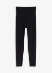 Bezszwowe legginsy rajstopowe. Czarne legginsy damskie bonprix, bez wzorów. Za 67.99 zł.