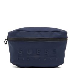Saszetka Guess. Niebieskie saszetki i nerki męskie Guess, z aplikacjami. Za 179.99 zł.
