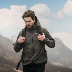 Kurtka Softshell Męska DLX Windproof. Czarne kurtki męskie DLX, m, bez wzorów, z softshellu, z kapturem, trekkingowe. Za 352.90 zł.