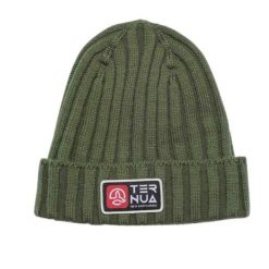 Czapka TERNUA AILIK szara, typu fisherman, z polarową podszyciem. Zielone czapki damskie TERNUA, na zimę, z aplikacjami, z materiału. Za 147.70 zł.