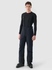 4F Spodnie narciarskie z szelkami membrana 5000 męskie - czarne XL. Czarne spodnie sportowe męskie 4F, m, bez wzorów, z dzianiny, narciarskie. Za 299.99 zł.