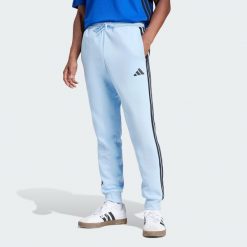 Spodnie Essentials 3-Stripes Fleece. Czarne buty sportowe męskie Adidas, l, bez wzorów, z materiału, na fitness i siłownię. Za 174.00 zł.