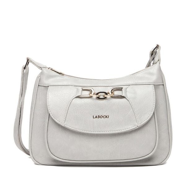 Torebka Lasocki. Szare listonoszki damskie Lasocki, bez wzorów, bez dodatków. Za 189.99 zł.