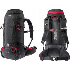 Plecak turystyczny trekkingowy wyprawowy górski ze stelażem Hi-Tec Stone 50 l. Czarne plecaki damskie Hi-tec, bez wzorów. Za 259.99 zł.