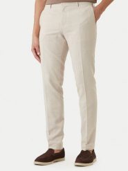 BOSS Spodnie materiałowe H-Genius-253 50561874 Kremowy Slim Fit. Białe spodnie materiałowe męskie Boss, bez wzorów, z materiału. Za 431.99 zł.
