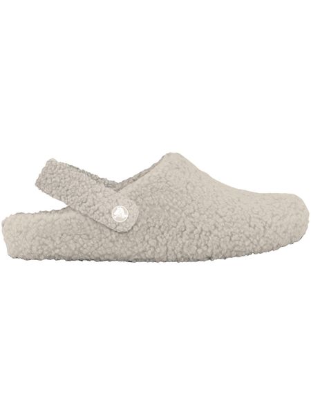 Klapki Crocs Classic Cozzzy Dorośli. Białe klapki damskie Crocs, bez wzorów, z futra, bez obcasa, bez zapięcia. Za 250.45 zł.