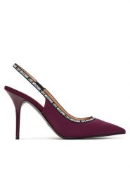 LOVE MOSCHINO Szpilki JA10429G1PIM0552 Bordowy. Czerwone szpilki damskie Love Moschino, bez wzorów, ze skóry, bez obcasa, na szpilce, bez zapięcia. Za 949.99 zł.