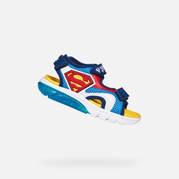 Sandały GEOX J SANDAL CIBERDRON B Niebieski. Czerwone sandały męskie Geox, bez wzorów, z syntetyku, bez zapięcia. Za 254.99 zł.