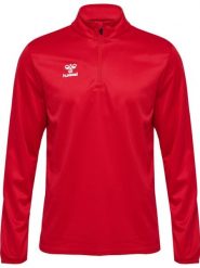 Bluza dresowa 1/2 zip Hummel Essential. Czerwone bluzy damskie Hummel, xl, bez wzorów, z dresówki, klasyczne, bez ramiączek, bez kaptura. Za 215.50 zł.