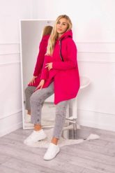 Bluza ocieplana z asymetrycznym suwakiem fuksja. Czerwone bluzy damskie KESI, l, bez wzorów, z bawełny, bez ramiączek, bez kaptura. Za 238.37 zł.