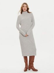 Tommy Hilfiger Sukienka dzianinowa WW0WW43080 Szary Regular Fit. Szare sukienki damskie Tommy Hilfiger, m, bez wzorów, z dzianiny, bez kołnierzyka, bez ramiączek. Za 839.99 zł.
