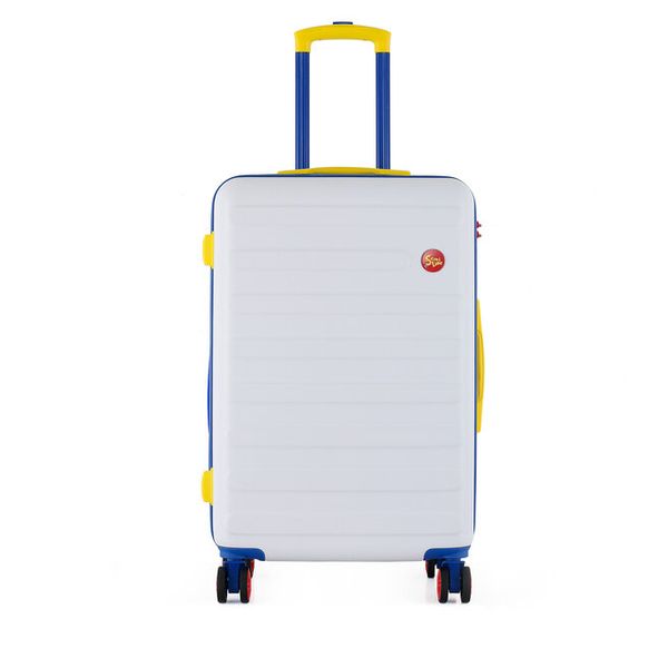 Walizka średnia Semi Line. Białe walizki damskie Semi-line, bez wzorów, średnie. Za 239.99 zł.