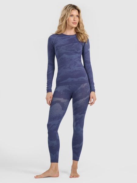 4F Bielizna termoaktywna bezszwowa (dół) damska - niebieska M/L. Niebieskia bielizna sportowa damska 4F, l, bez wzorów, z materiału. Za 149.99 zł.