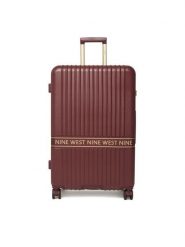 Nine West Walizka duża CEO-NW-L-002-10 Bordowy. Czerwone walizki damskie Nine West, bez wzorów, z tworzywa sztucznego, duże. Za 399.99 zł.