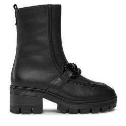 Botki Gabor. Czarne botki damskie Gabor, bez wzorów, bez obcasa, na słupku, bez zapięcia. Za 759.99 zł.