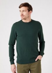 WRANGLER CREWNECK KNIT MĘSKI SWETER KLASYCZNY SYCAMORE W8A02PG49 112321348. Swetry męskie Wrangler, m, bez wzorów, klasyczne, bez kołnierzyka, bez ramiączek. Za 139.99 zł.