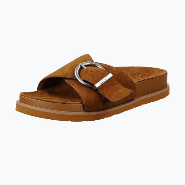 Klapki damskie GANT Mardale. Brązowe klapki damskie GANT, bez wzorów, z gumy, eleganckie, bez obcasa, bez zapięcia. Za 289.99 zł.