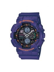 G-Shock Zegarek GA-140-6AER Fioletowy. Fioletowe zegarki męskie G-Shock, bez wzorów. Za 559.99 zł.