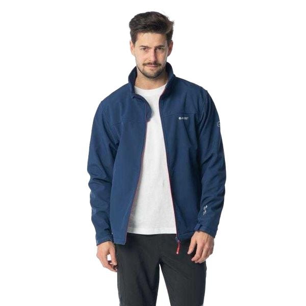 Kurtka Męska Softshell Lingen. Niebieskie kurtki męskie Hi-tec, l, bez wzorów, z elastanu, bez kaptura. Za 183.26 zł.