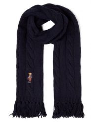 Polo Ralph Lauren szalik wełniany Kobiety Wełna niebieski, ONE SIZE. Niebieskie szaliki damskie Polo Ralph Lauren, bez wzorów, z wełny. Za 599.95 zł.