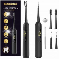 Szczoteczka Heckermann SZCZOTECZKA SONICZNA SKALER DO ZĘBÓW ELEKTRYCZNY 4 KOŃCÓWKI + ETUI. Szczoteczki soniczne Heckermann. Za 262.94 zł.