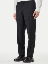 Calvin Klein Spodnie materiałowe LV04LF623G Czarny Tapered Fit. Czarne spodnie materiałowe męskie Calvin Klein, bez wzorów, z materiału. Za 569.99 zł.