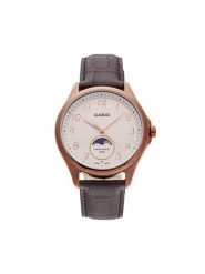 Casio Zegarek MTP-M110RL-5AVER Brązowy. Brązowe, analogowe zegarki męskie Casio, bez wzorów. Za 699.99 zł.