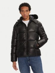 Guess Kurtka zimowa M4BL33 WGJB0 Czarny Regular Fit. Czarne kurtki męskie Guess, na zimę, m, z aplikacjami, z syntetyku, bez kaptura. Za 799.99 zł.