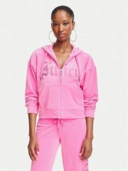 Juicy Couture Bluza Old Gothic JCWAS226333 Różowy Slim Fit. Czerwone bluzy damskie Juicy Couture, xl, bez wzorów, z syntetyku, bez ramiączek, bez kaptura. Za 429.99 zł.