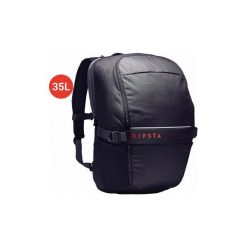 Plecak Classic 35 litrów. Czarne plecaki męskie KIPSTA, bez wzorów, z materiału, sportowe. Za 69.99 zł.