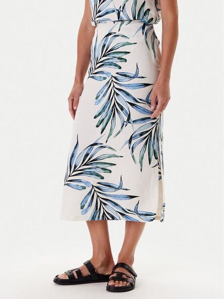 Tatuum Spódnica midi Seno T2509.176 Beżowy Regular Fit. Brązowe spódnice damskie Tatuum, bez wzorów, ze lnu, midi. Za 169.99 zł.