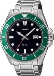Zegarek Casio Zegarek męski Casio MDV-107D-3AVEF srebrny. Szare zegarki męskie Casio, bez wzorów, srebrne. Za 327.95 zł.
