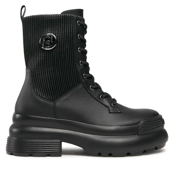 Trzewiki Liu Jo. Czarne botki damskie Liu Jo, bez wzorów, bez obcasa, na płaskiej podeszwie, bez zapięcia. Za 1,079.00 zł.