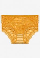 Żółte Bawełniane Majtki Figi z Koronką Wexne. Żółte majtki damskie Born2be, z bawełny. Za 4.99 zł.