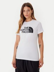 The North Face T-Shirt Easy NF0A8A6D Biały Regular Fit. Białe t-shirty damskie The North Face, l, bez wzorów, z bawełny, bez kołnierzyka, bez ramiączek. Za 129.99 zł.