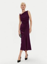Imperial Sukienka koktajlowa AFATIKP Fioletowy Slim Fit. Fioletowe sukienki damskie Imperial, m, bez wzorów, z syntetyku, wizytowe, bez kołnierzyka, bez ramiączek. Za 219.99 zł.