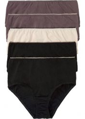 Figi maxi (5 par). Czarne majtki damskie bonprix. Za 84.99 zł.