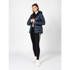 Kurtka turystyczna damska Down Jacket. Niebieskie kurtki sportowe damskie Champion, xs, bez wzorów, z poliesteru, bez ramiączek, z kapturem, trekkingowe. Za 313.00 zł.