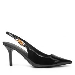 Szpilki Guess. Czarne szpilki damskie Guess, z aplikacjami, bez obcasa, na szpilce, bez zapięcia. Za 359.99 zł.