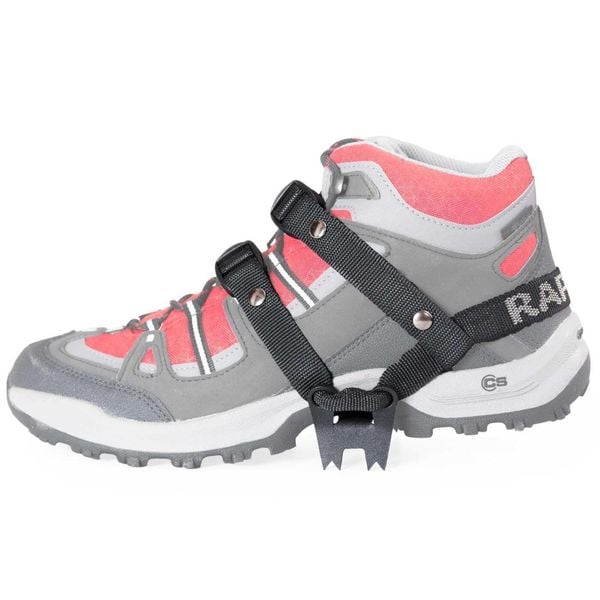 Mini raczki turystyczne Rapeks Pro (38-48 EU). Czarne buty zimowe męskie RAPEKS, bez wzorów, bez obcasa, bez zapięcia. W wyprzedaży za 69.90 zł.