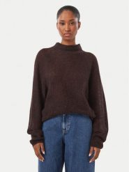 BOSS Sweter Fewena 50564438 Brązowy Relaxed Fit. Brązowe swetry nierozpinane damskie Boss, m, bez wzorów, z syntetyku, bez kołnierzyka, bez ramiączek. Za 849.99 zł.