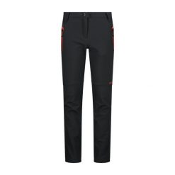 Damskie spodnie slim z softshellu CMP. Szare spodnie sportowe damskie CMP, na zimę, bez wzorów, z softshellu, sportowe, trekkingowe. Za 298.50 zł.