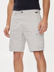 Napapijri Szorty materiałowe N-Deline NP0A4HOT Szary Regular Fit. Szare szorty męskie Napapijri, bez wzorów, z bawełny. Za 229.99 zł.