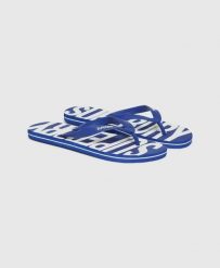 Superdry Klapki Vintage z gumowym paskiem – REGAL BLUE. Niebieskie klapki męskie Superdry, bez wzorów, z gumy, bez zapięcia. Za 90.05 zł.
