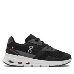 Buty do biegania On. Czarne obuwie sportowe damskie On, bez wzorów, bez zapięcia, do biegania. Za 559.99 zł.