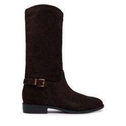 Kozaki MICHAEL Michael Kors. Brązowe kozaki damskie MICHAEL Michael Kors, bez wzorów, bez obcasa, na płaskiej podeszwie, bez zapięcia. Za 1,129.00 zł.