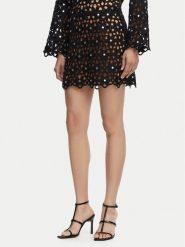 MICHAEL Michael Kors Spódnica mini MS670M4KNE Czarny Regular Fit. Czarne spódnice damskie MICHAEL Michael Kors, m, bez wzorów, z syntetyku, mini, trapezowe. Za 859.99 zł.